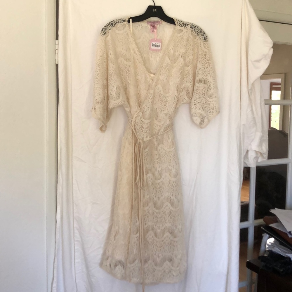 Calypso St. Barth Cosmita Lace wrap dress BNWT Lg